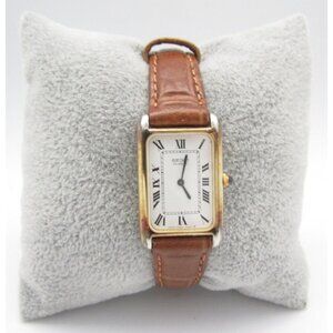 Women Seiko Quartz WR Analog 18mm Tank Roman Numeral Watch (H883) "New Battery"